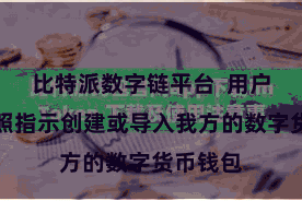 比特派数字链平台 用户需要按照指示创建或导入我方的数字货币钱包